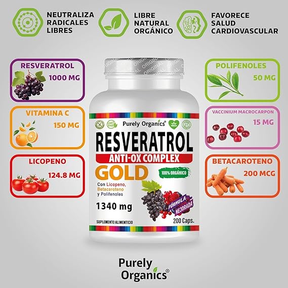 Despierta a un Bienestar Revolucionario: El Poder del Resveratrol Antiox Complex de Purely Organics.